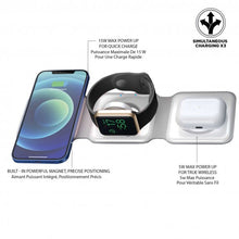 Uunique 15W Trio 3in1 Magnetic Foldable Wireless Charger - White